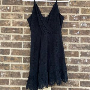 Xtraordinary Asymmetric V-neck Black Dress